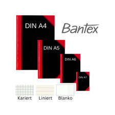 Bantex Notizbuch DIN A4 A5 A6 A7 kariert liniert blanko Hardcover  Schreibbuch