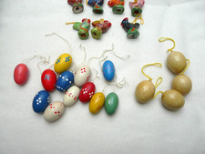16 Holz Ostereier Anhänger