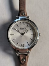 Fossil Damen Armbanduhr Edelstahl Leder Watch