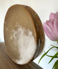 Deko Terre Schamanentrommel Rind Haut rund 50cm mit Schlägel
