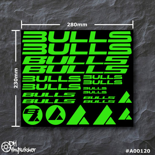 Bulls sticker neongrün - sticker, |