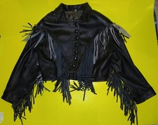 Damen Lederjacke Fransen