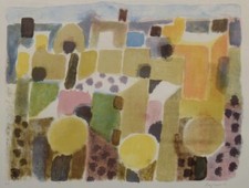 EDUARD BARGHEER (1901-1979) "Sahara" 1978, Farblitho, signiert In Blei, gerahmt.