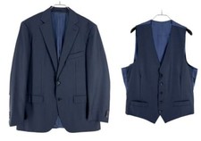 SUITSUPPLY Lazio Woll Formeller Blazer Weste Anzug EU:56; UK/US:46R