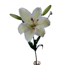 Lilie weiß 65cm Stecker Kunstblume  Blume künstlich Lilien