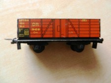 DDR Modelbahn VEB Stadtilm offener Güterwagen Spur 0, 0m - Hochbord Metall