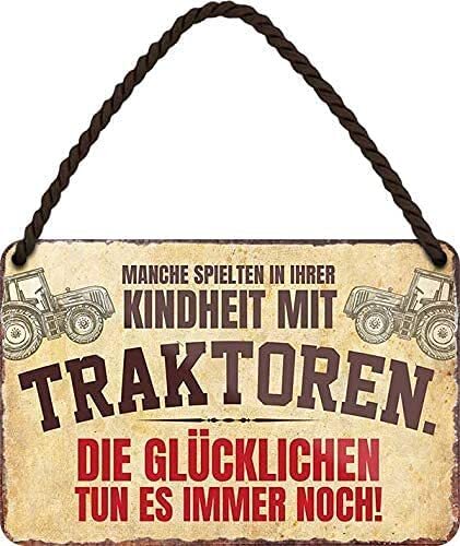 Blechschilder lustiger traktor - blechschilder,