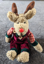 sehr schönes Stofftier Plüschtier Kuscheltier Windel GmbH Elch mit Latzhose