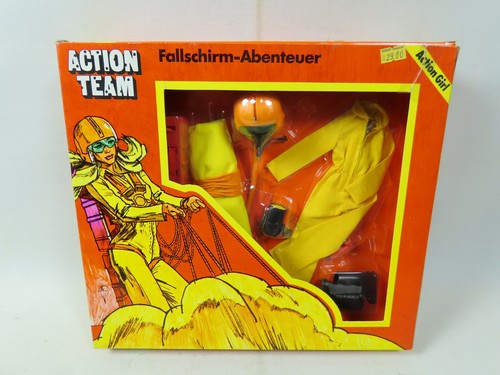 Action team girl fallschirm - team,
