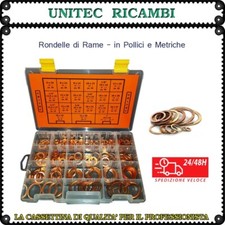 Unterlegscheibe Kupfer Zollbox und metrisch Kassette Sortiment 344 tlg