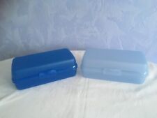 2er Set Tupperware A 127 Sandwich-Box, dunkelblau und hellblau