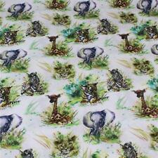 Baumwollstoff Afrika Babytiere Stoff 100x150cm Baumwolle Meterware Webware