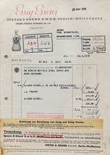 Berlin-Weissensee, histor. Rechnung der Speyer & Grund GmbH, Essig-Essenz, 1939