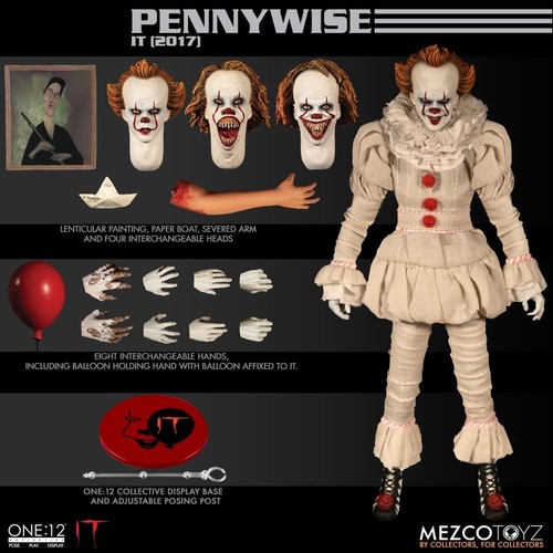 Pennywise 2017 mezco one 12 - pennywise,