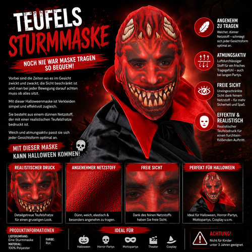 Halloween teufel maske - teufel,