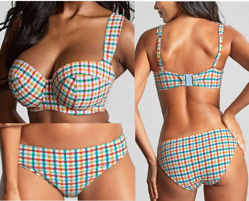 Panache seersucker bikini top - seersucker,