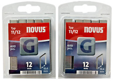 2x 600 Tackerklammern Novus Typ G 11 / 12mm 12 x 10,6 mm Heftklammern 042-0387