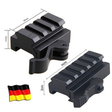 3/5 Slot Picatinny Riser Mount Adapter 20mm Schiene mit QD Schnellverschluss DE