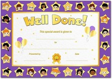 Gut gemacht lila Zertifikate