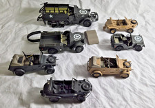 7 diverse Militär Auto Modelle Blech Metall Hendrix Kaden Gonio 1:24
