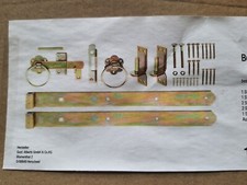 Beschlagsortiment für Einzeltor Gartentor Ladenband gelb verzinkt