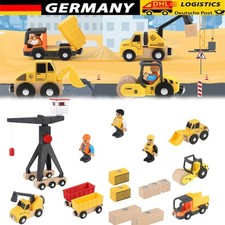 Baustellenfahrzeuge Kinder Kran Spielzeug Holzspielzeug Baustelle Spielzeug NEU!
