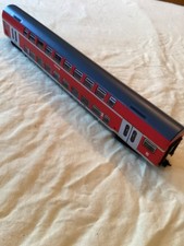 Modelleisenbahn roter Doppelstockwagen Spur H0 Klasse 2/2