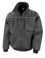 Winter Arbeitsjacke Pilotenjacke 600d Oxford Regenjacke Wasserdicht schwarz