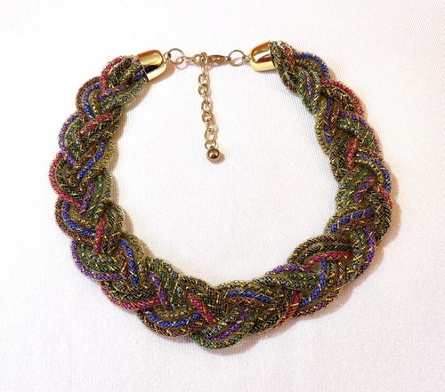 Edles collier breite bunte - breite,
