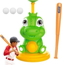 Dinosaurier-Baseballspielzeug Wurfmaschine 3 Bälle Schläger Perfekt für Kinder