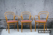 Stuhl mit Armlehnen Sessel Thonet 214 F Bugholz Buche vintage 1984 1/3