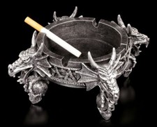 Drachenaschenbecher - vier Drachen - Dragon Ashtray Deko Figur Ascher