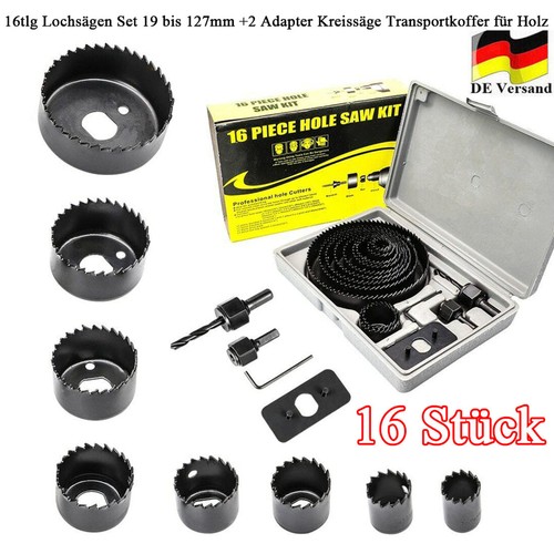 16tlg lochsägen set bis - 16tlg,