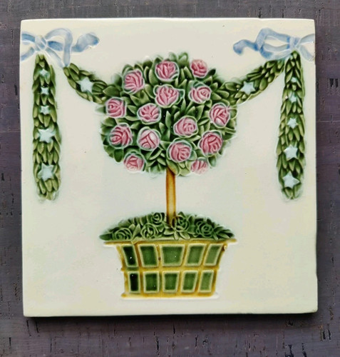Antike jugendstil kachel - jugendstil,