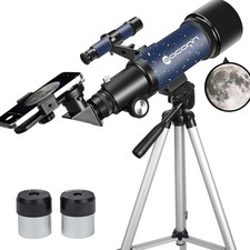 Teleskop 70mm Apertur 400mm Refraktor mit Stativ Telefon Adapter für Astronomie