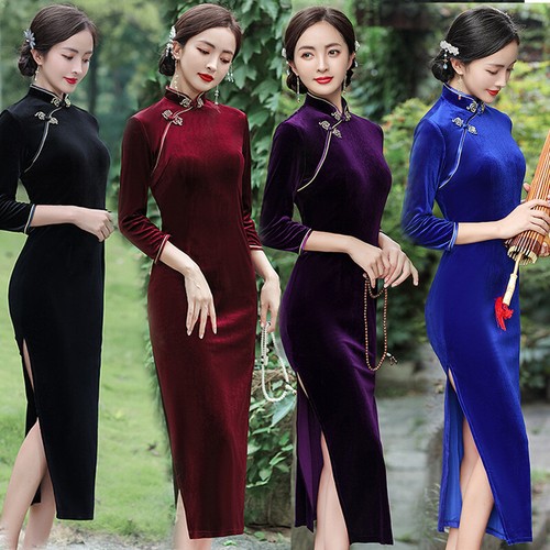 Damen samtkleid traditionell - damen,