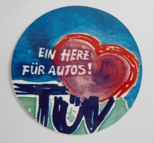 Werbe-Aufkleber TÜV Ein Herz