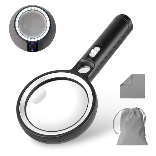 Lupe mit licht 10x - mit, licht,
