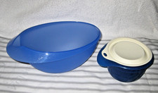 Tupperware CombiPlus Rührei D41 Rührschüssel 1.5 l & 650ml m Deckel blau