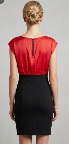Damenkleid schwarz rot - schwarz,