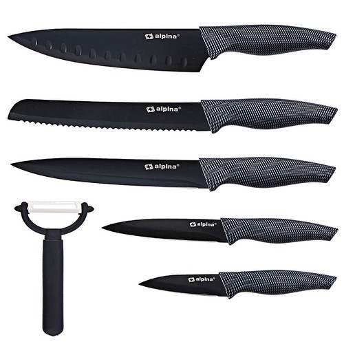 6er messerset edelstahl - messerset,