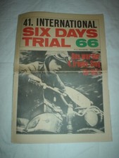 orig MZ Prospekt Zeitung 41. Intern. SIX DAYS TRIAL 1966 GS ETS 300 Geländesport