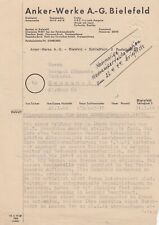 BIELEFELD, Brief 1944, Anker-Werke AG Nähmaschinen Fahrräder Registrierkassen