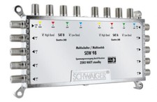 Schwaiger SAT Multischalter 9 → 8 Teilnehmer Multiswitch Verteiler HD TV