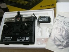 Graupner Sender + Empfänger D 8 und E 14 +Quarzpaar  53 in 40 Mhz