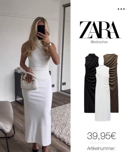 Zara maxikleid eng feminin - zara,