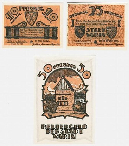 Banknoten notgeld reutergeld - notgeld,