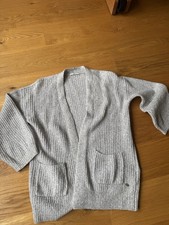 Edc by Esprit Cardigan Strickjacke grau Baumwolle Gr. S