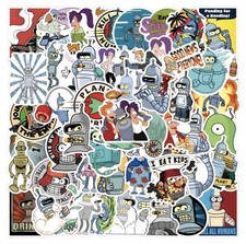 55x Futurama Sticker Set Laptop Handy Bender Comic Aufkleber Geburtstag Geschenk