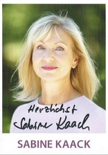 Autogrammkarte "Sabine KAACK"